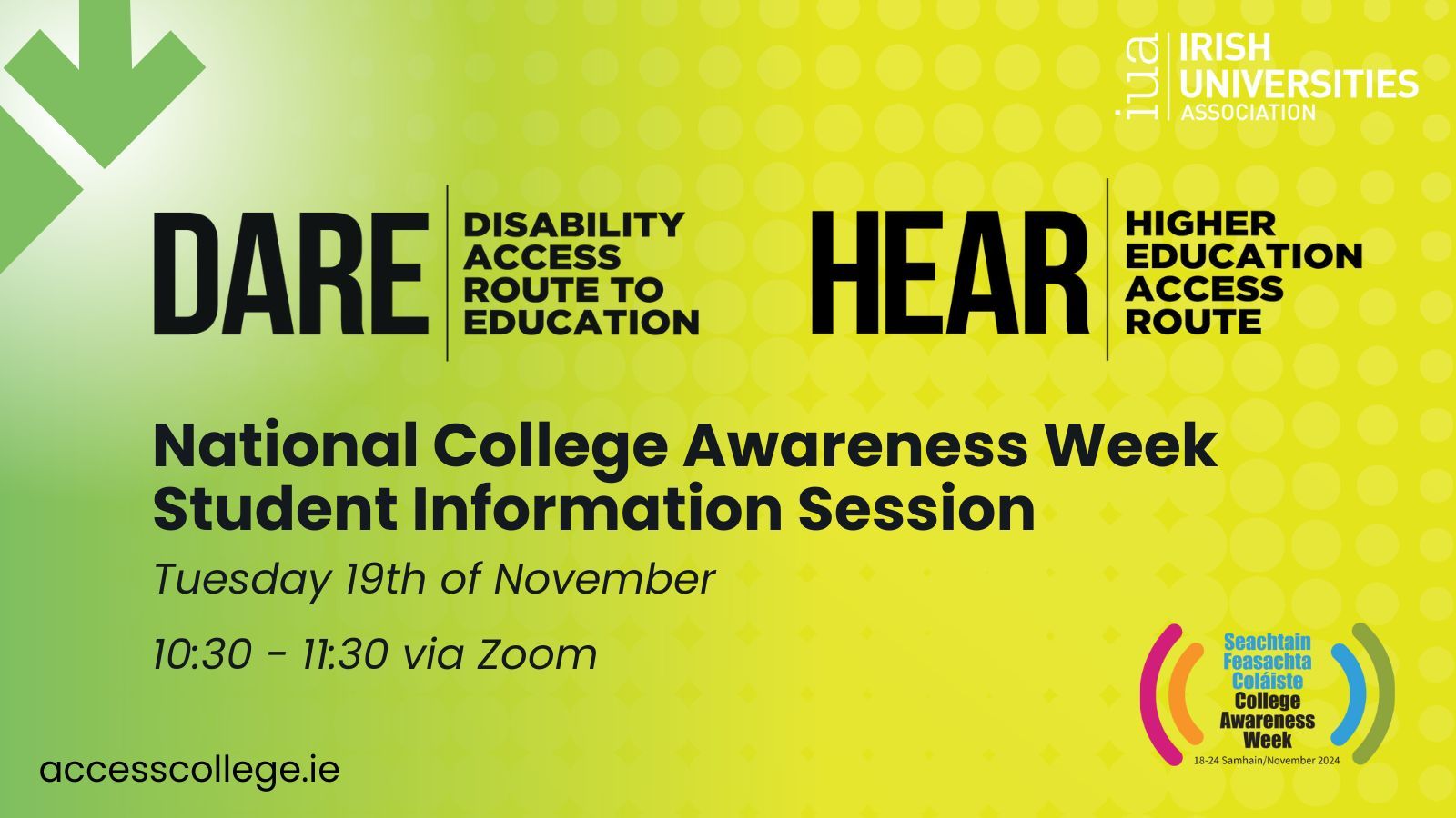 Banner for National College Awareness Week.