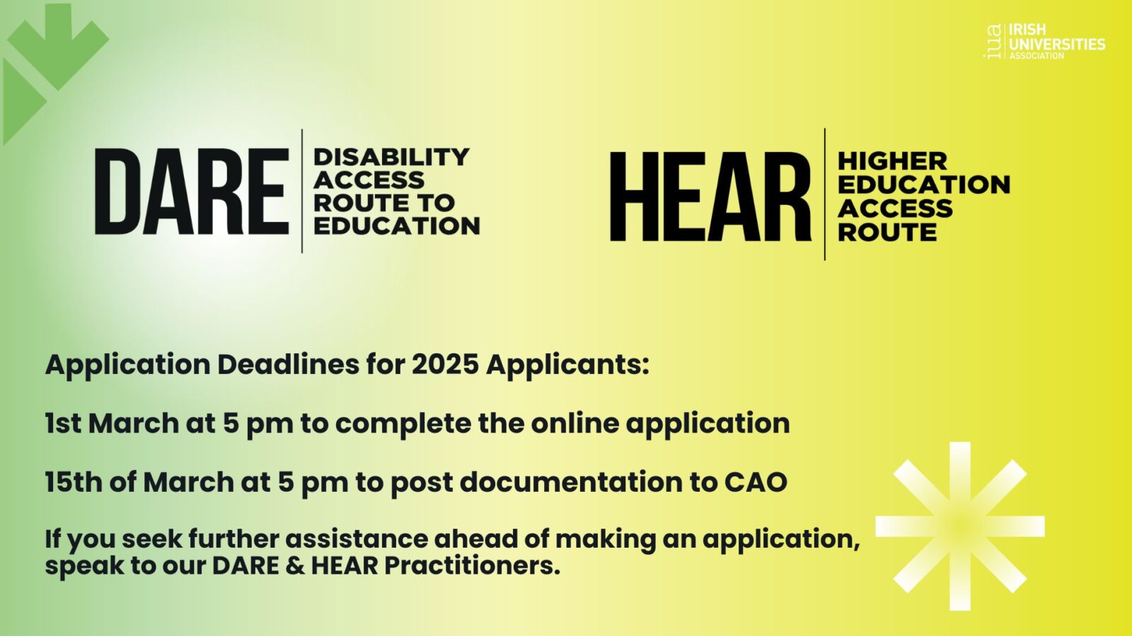 Banner announcing the application deadline for 2025 applications.