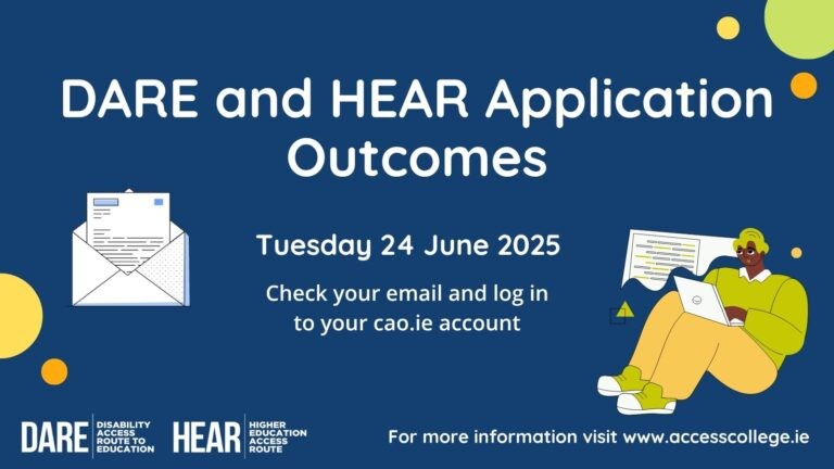 DARE & HEAR Application Outcomes 2025 Access College Banner